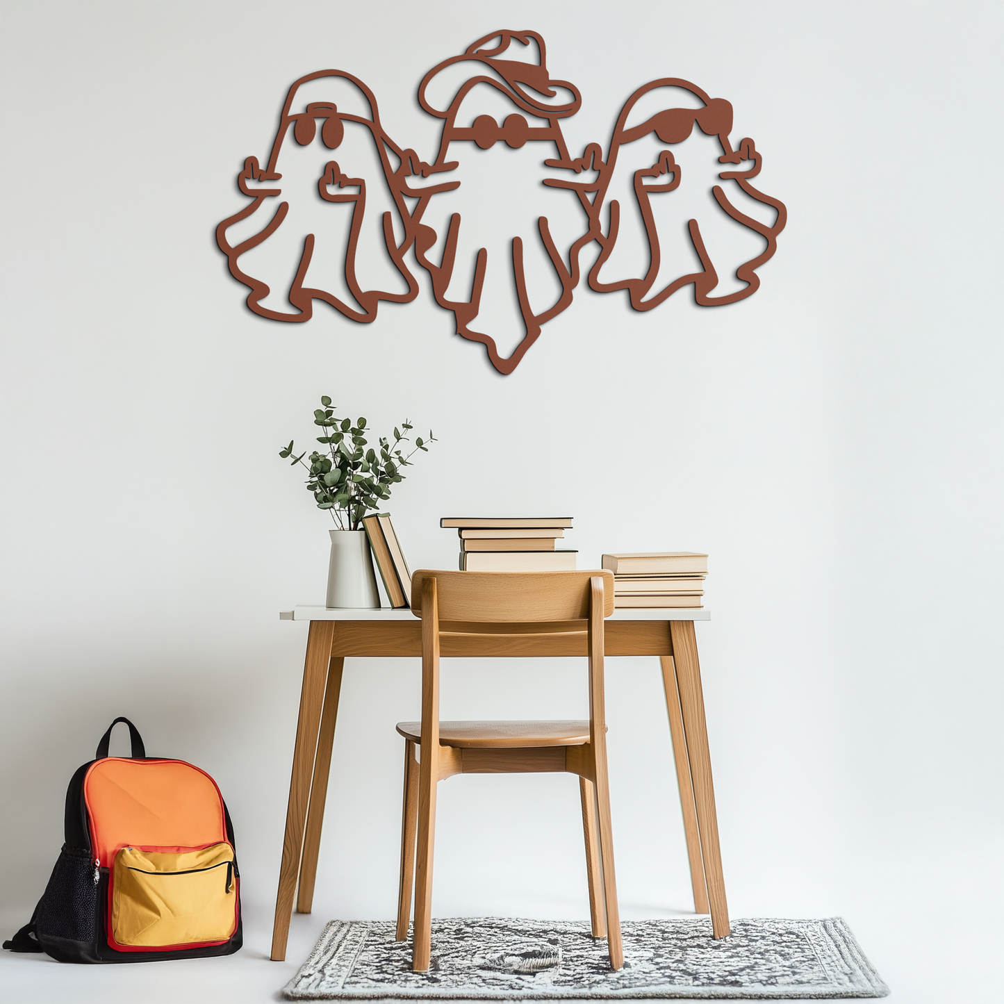 Funny Gangster Ghosts Metal Wall Art – Halloween Cool Spirits Decor-KAF613 - Tampa Home & Garden Store