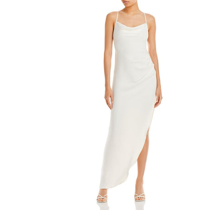Aqua Vanessa Jane halter cowl neck maxi dress, white, new with tags on Tampa Home & Garden Store