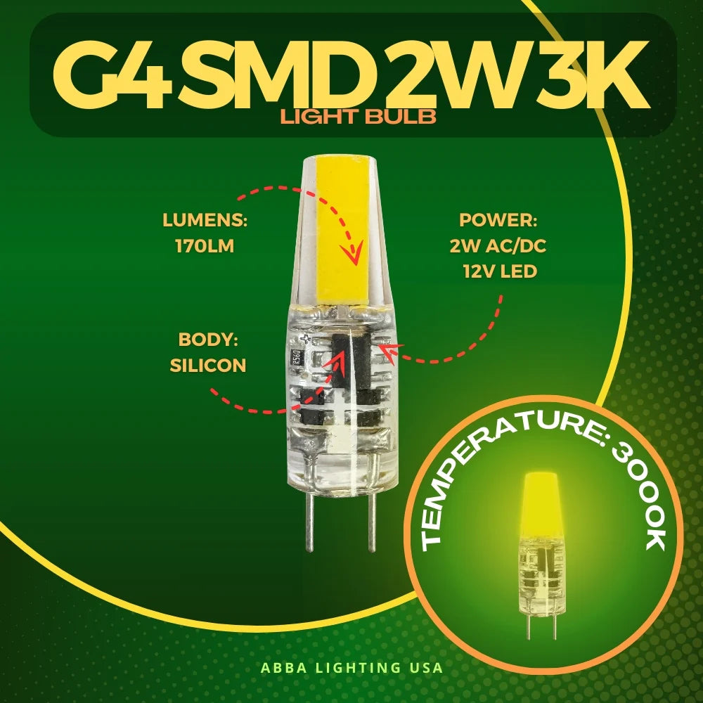 G4 Bi Pin LED Capsule 12V Bulb Energy Efficient Light IP65 Waterproof