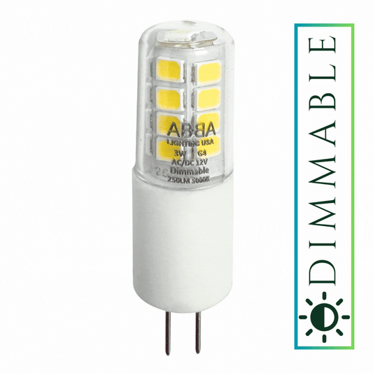 Bombilla LED SMD Bi Pin G4 regulable de 12 V, con bajo consumo, resistente al agua IP65 