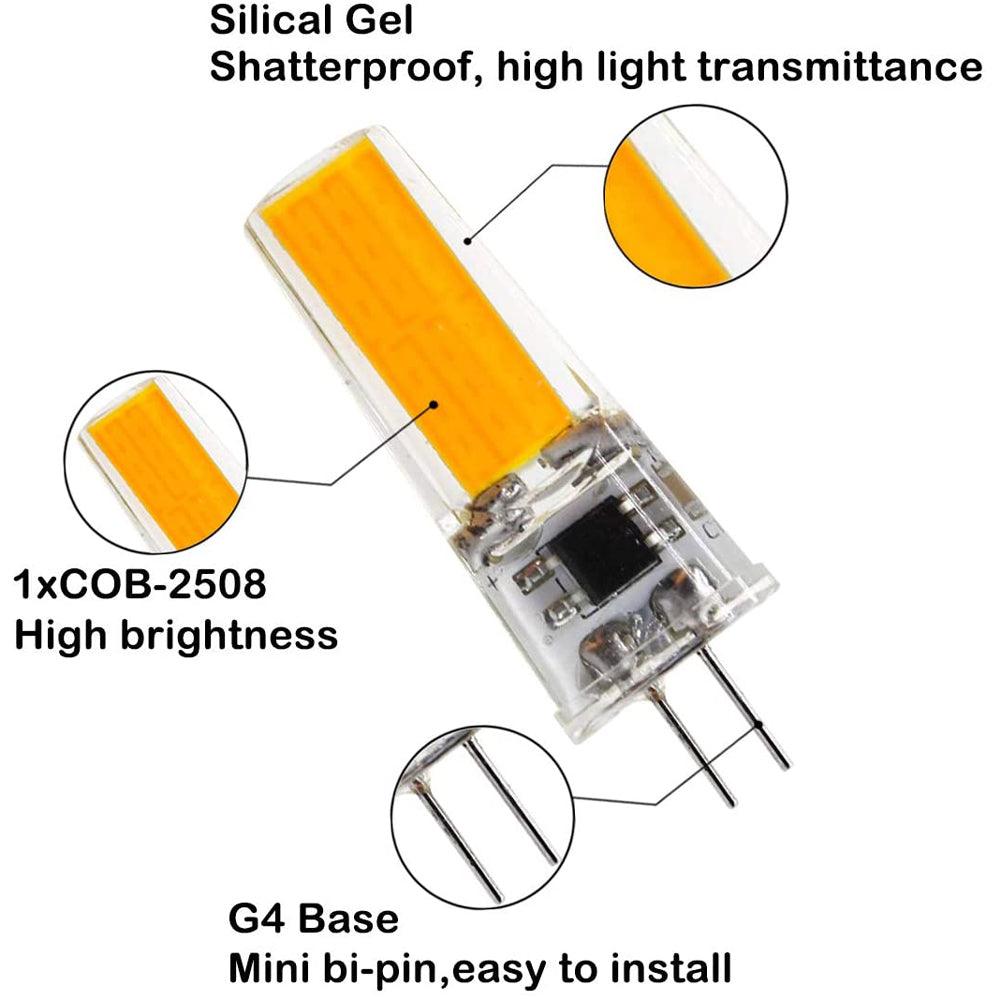 Ampoule de G4 Bi Pin LED Capsule 12V, lumière économe en énergie IP65 étanche 