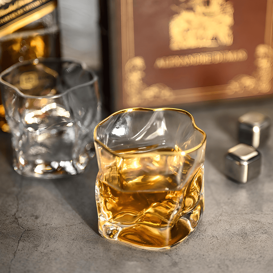 Gold Hoshi Japanese Crystal And The Whisky Glass