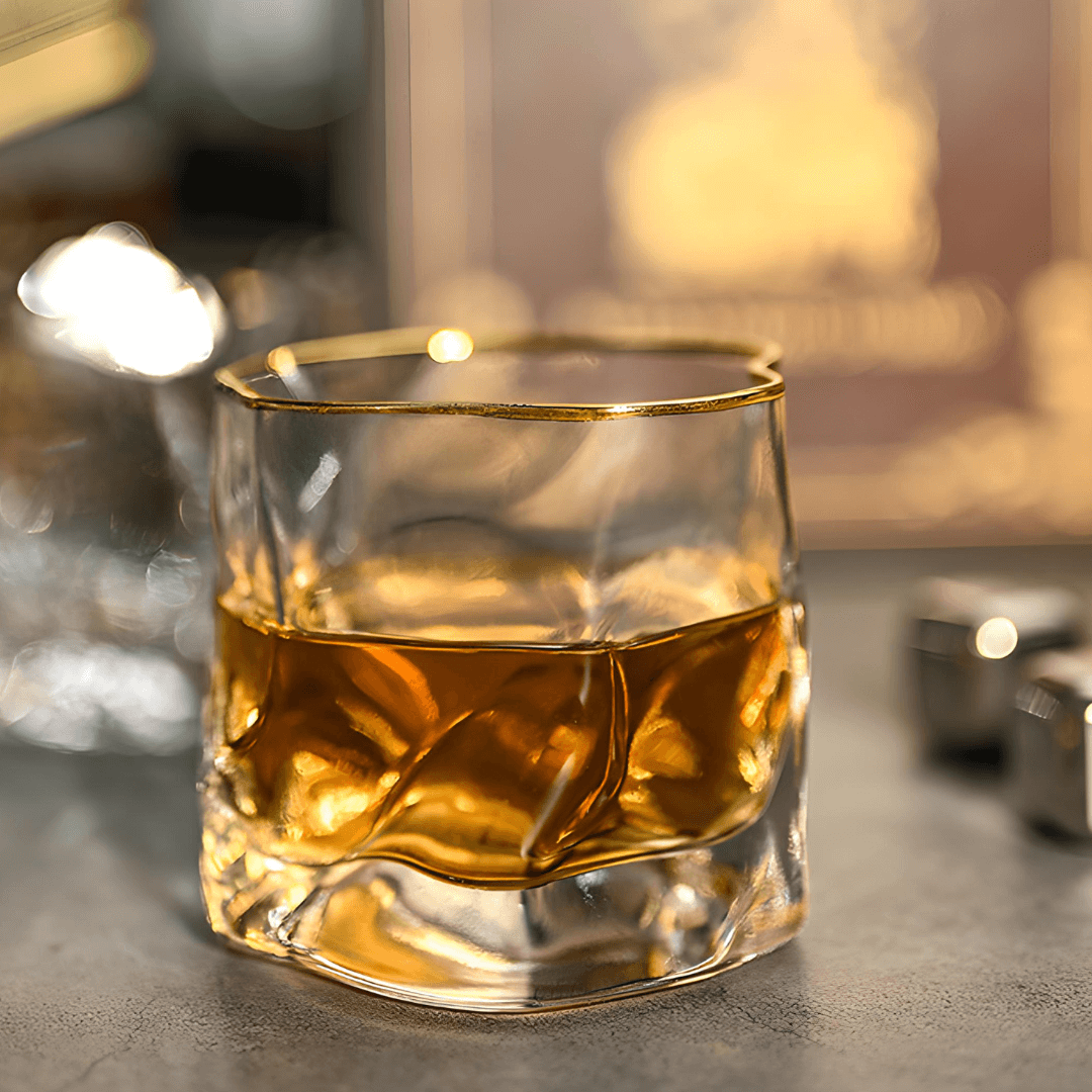 Gold Hoshi Japanese Crystal And The Whisky Glass