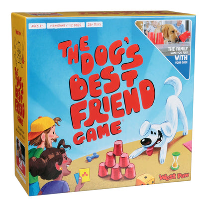 The Dog's Best Friend Game board game by West Paw, blue box with red title and dog art on Tampa Home & Garden Store