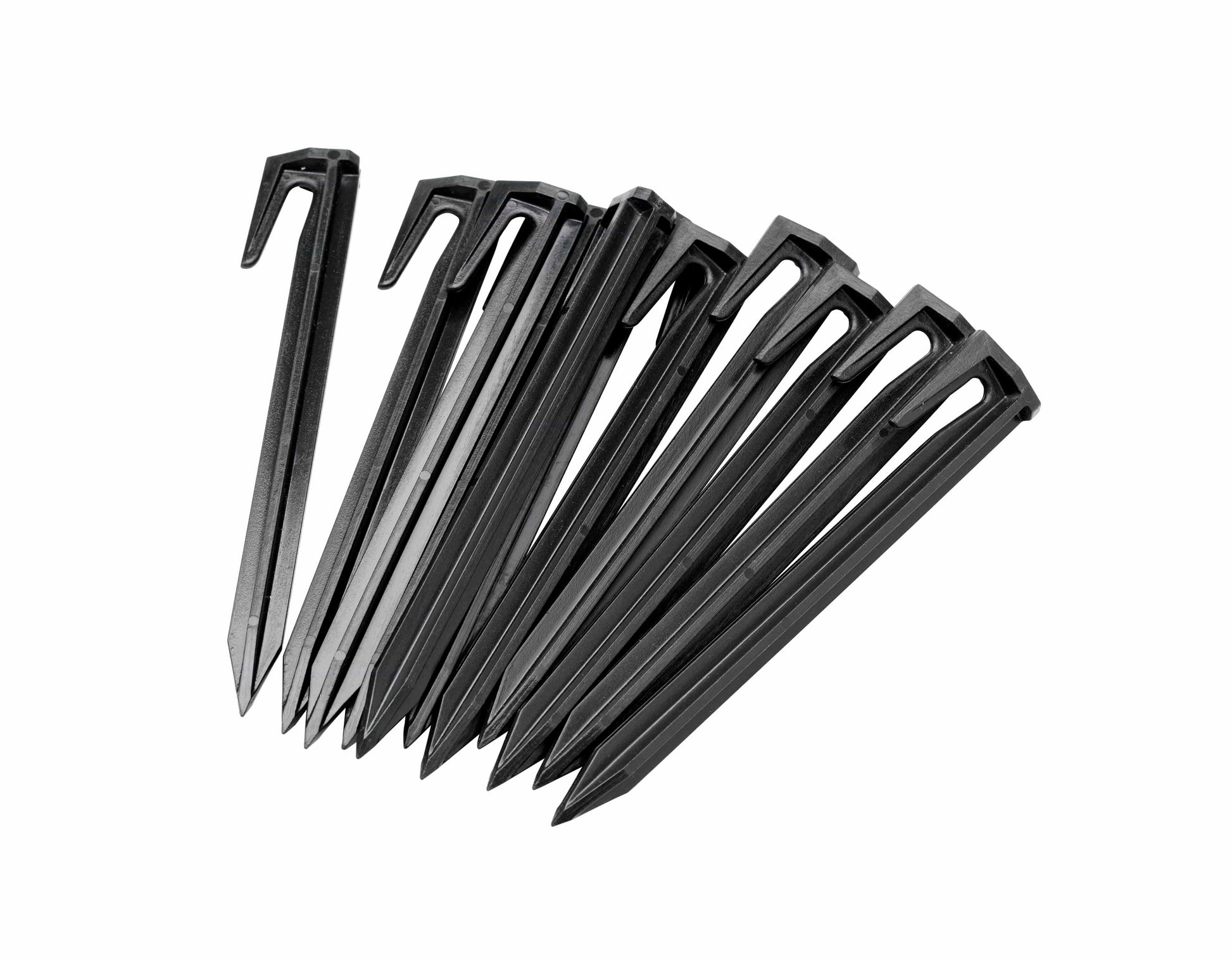 Staples black plastic garden stakes set of multiple pieces on Tampa Home & Garden Store