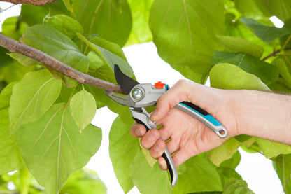 Alu Garden Secateurs B/L Gardena pruning shears in hand cutting a branch on Tampa Home & Garden Store