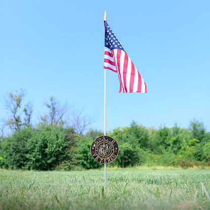 GAR Veteran Grave Marker & Flag Holder with Aluminum Ground Spike | Made in USA - Tampa Home & Garden Store