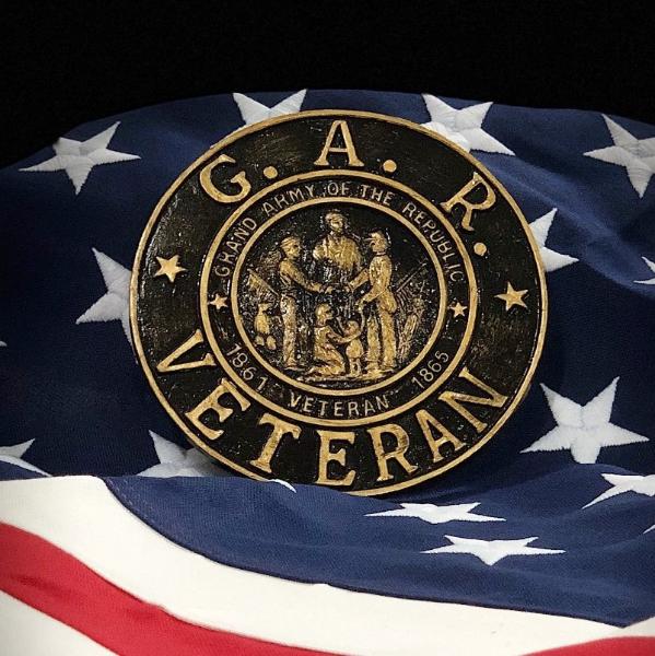 GAR Veteran Grave Marker & Flag Holder with Aluminum Ground Spike | Made in USA - Tampa Home & Garden Store