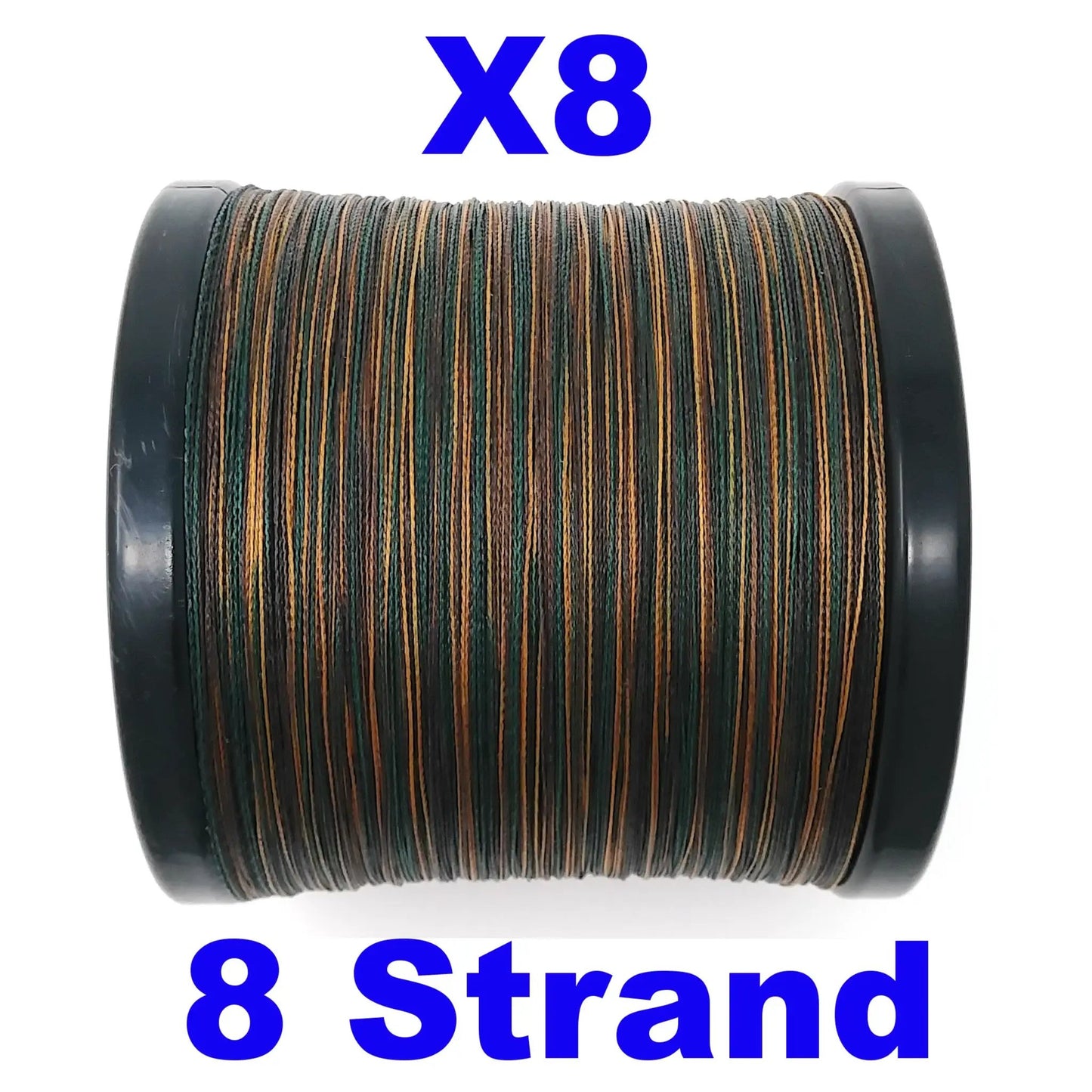 Reaction Tackle X8 Braided Line on spool in green camo on Tampa Home & Garden Store