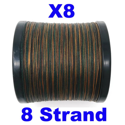 Reaction Tackle X8 Braided Line on spool in green camo on Tampa Home & Garden Store