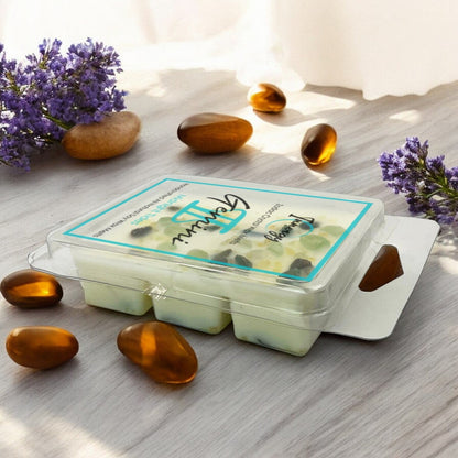 Fondants de cire de coco-soja de qualité supérieure enrichis en cristaux du signe du zodiaque Gémeaux