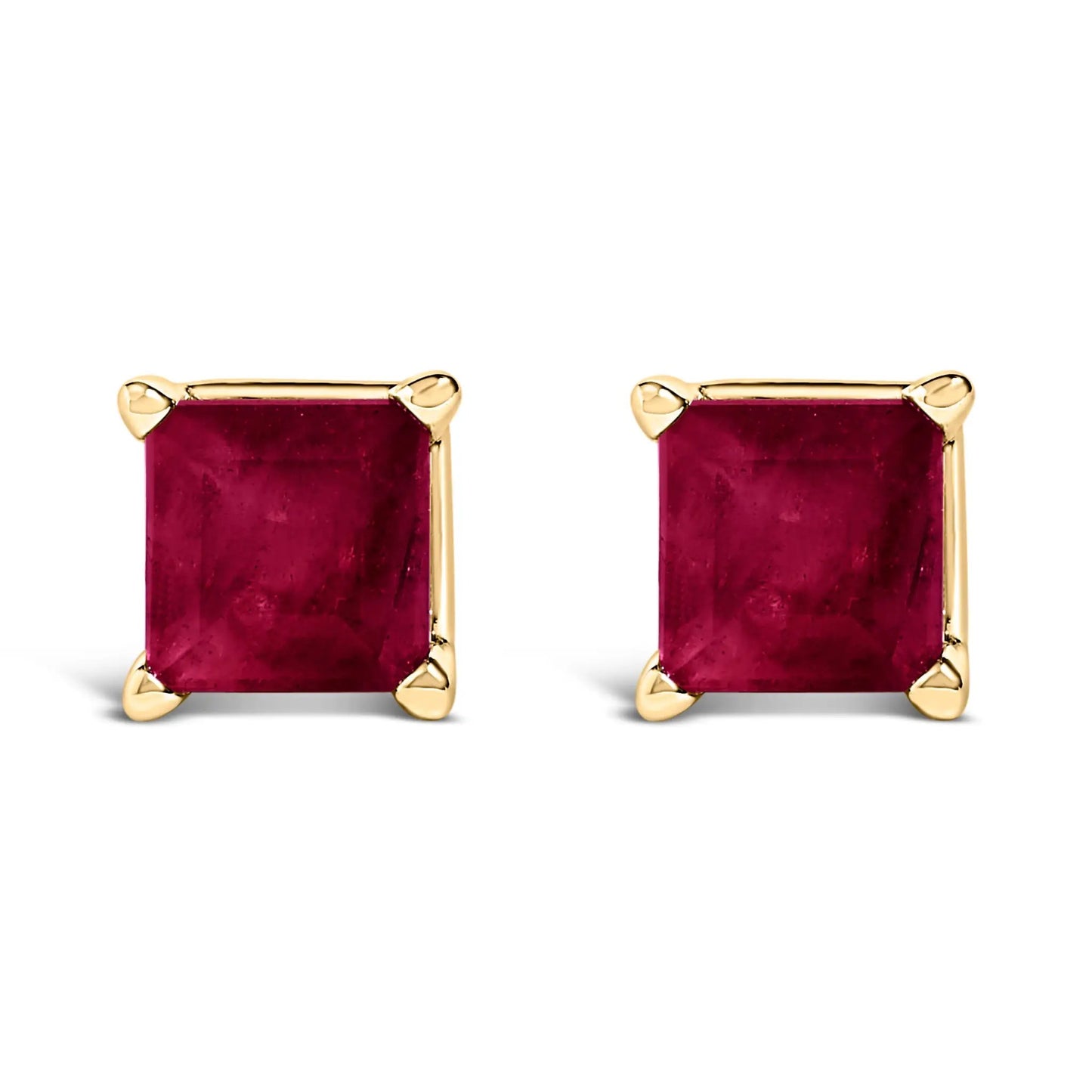 14K white gold amethyst princess-cut stud earrings pair, 5x5mm, Bids.com on Tampa Home & Garden Store