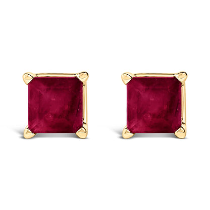 14K white gold amethyst princess-cut stud earrings pair, 5x5mm, Bids.com on Tampa Home & Garden Store