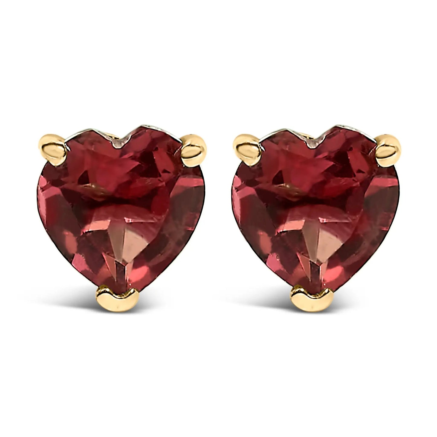 14K white gold heart-cut purple amethyst stud earrings, 5mm pair by Bids.com on Tampa Home & Garden Store