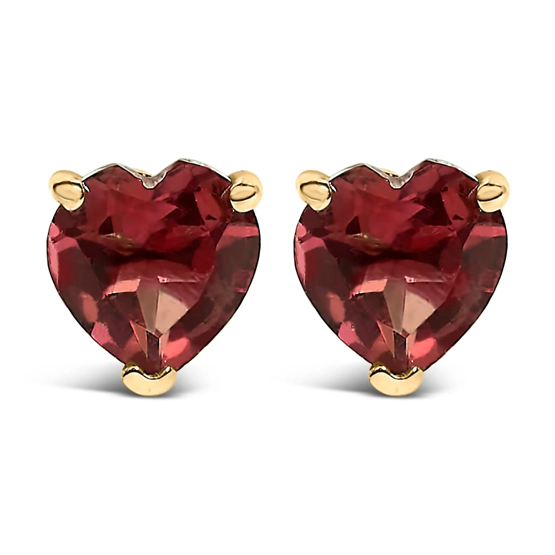 14K white gold heart-cut purple amethyst stud earrings, 5mm pair by Bids.com on Tampa Home & Garden Store