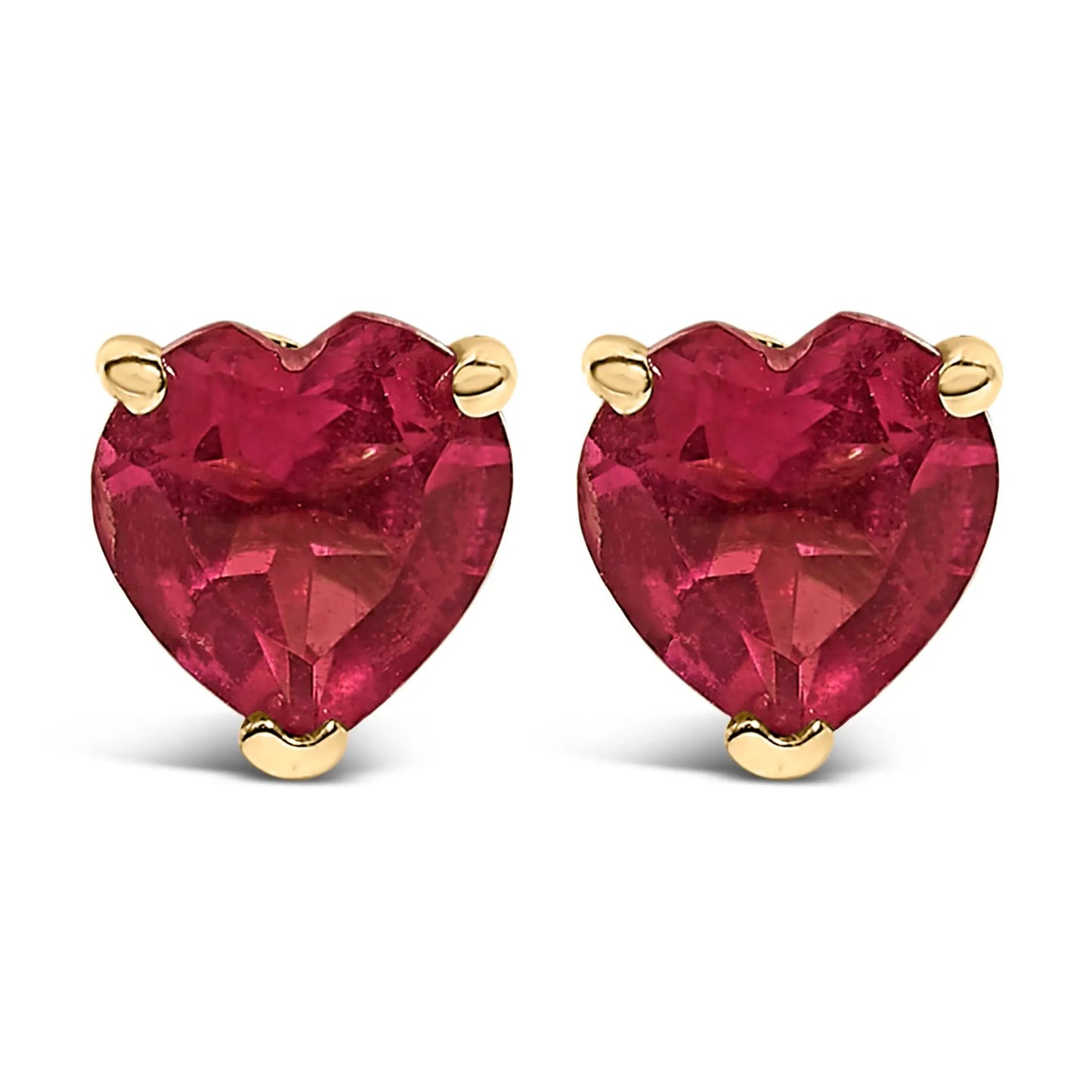 Earrings 14K white gold heart-cut purple amethyst solitaire studs by Bids.com on Tampa Home & Garden Store