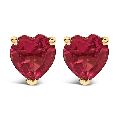 Earrings 14K white gold heart-cut purple amethyst solitaire studs by Bids.com on Tampa Home & Garden Store