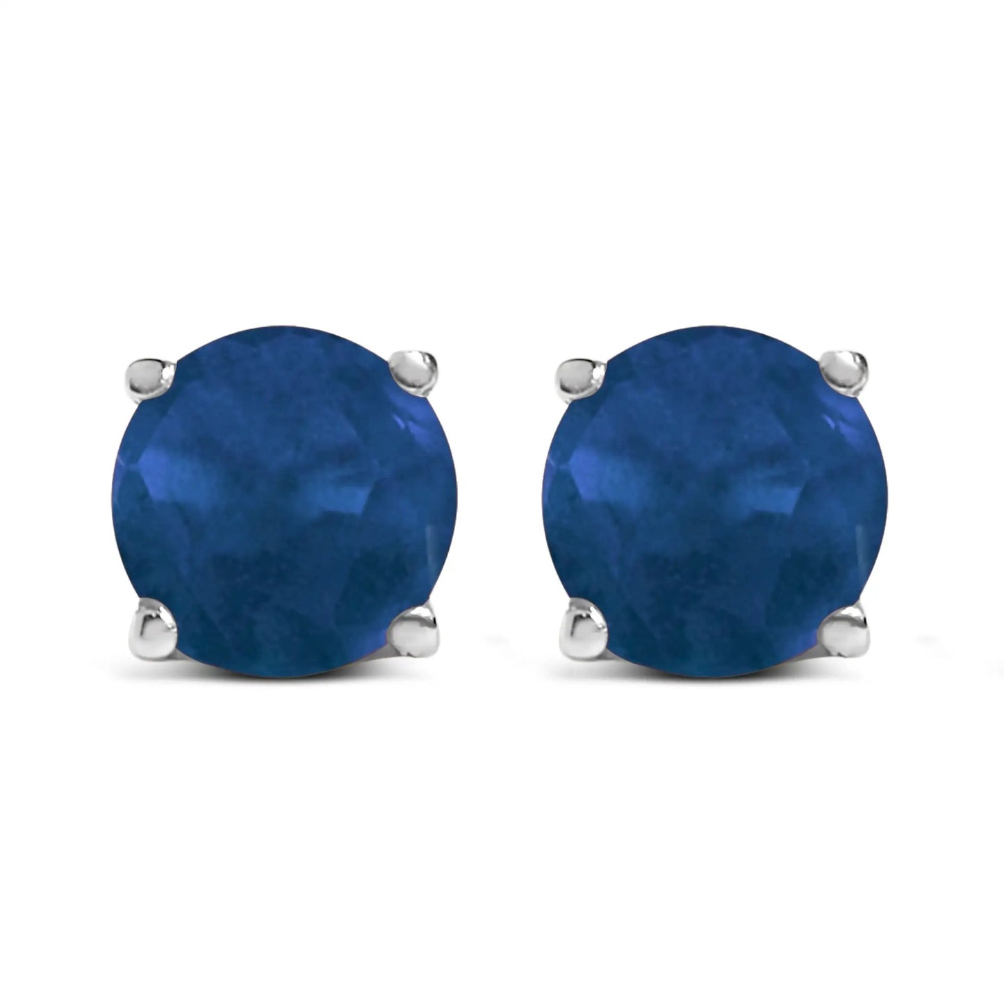 14K white gold purple amethyst solitaire stud earrings, 5x5mm, pair on Tampa Home & Garden Store