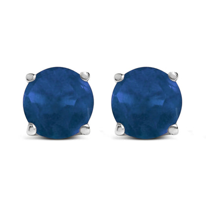 14K white gold purple amethyst solitaire stud earrings, 5x5mm, pair on Tampa Home & Garden Store