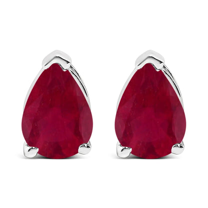 Earrings Bids.com 14K white gold pear-shaped purple amethyst solitaire studs, pair on Tampa Home & Garden Store