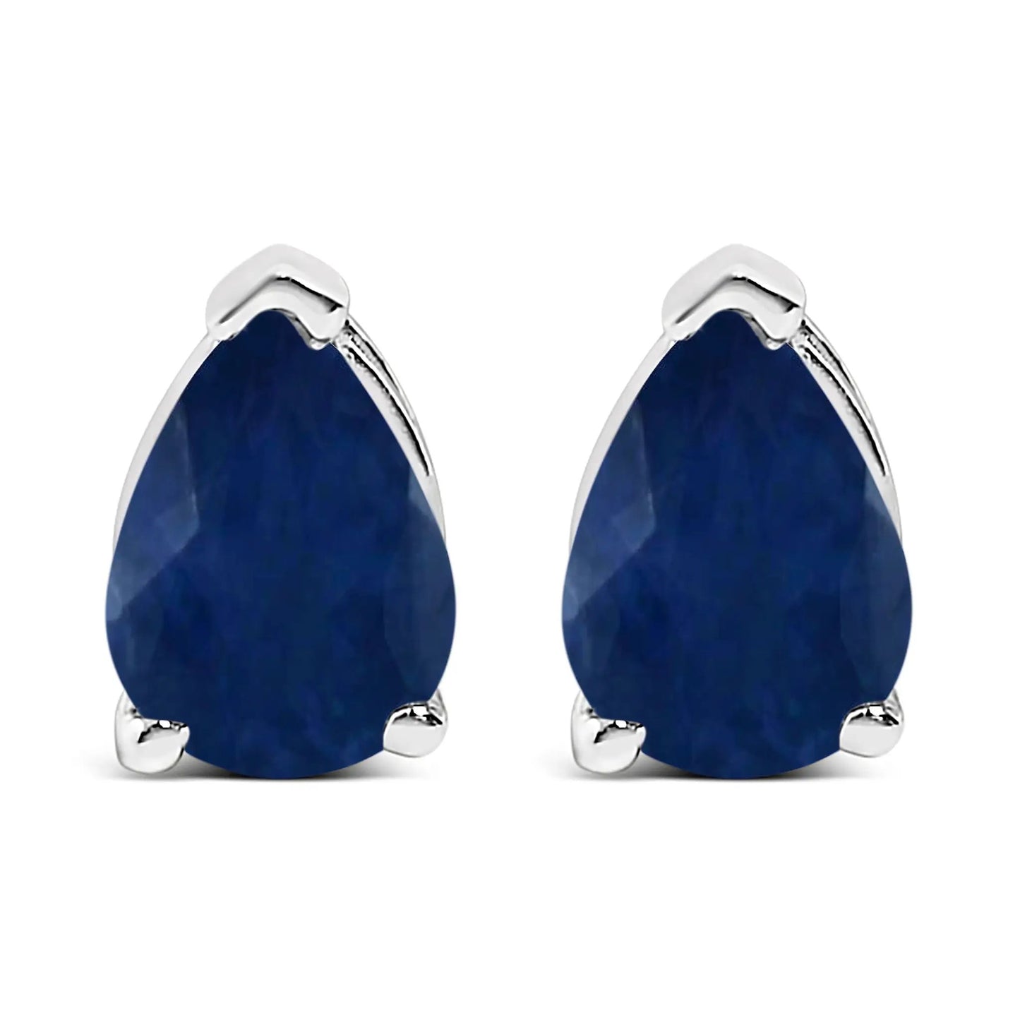 Pair of 14K white gold pear-shaped amethyst stud earrings, 6x4mm, purple gems, by Bids.com on Tampa Home & Garden Store
