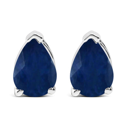 Pair of 14K white gold pear-shaped amethyst stud earrings, 6x4mm, purple gems, by Bids.com on Tampa Home & Garden Store