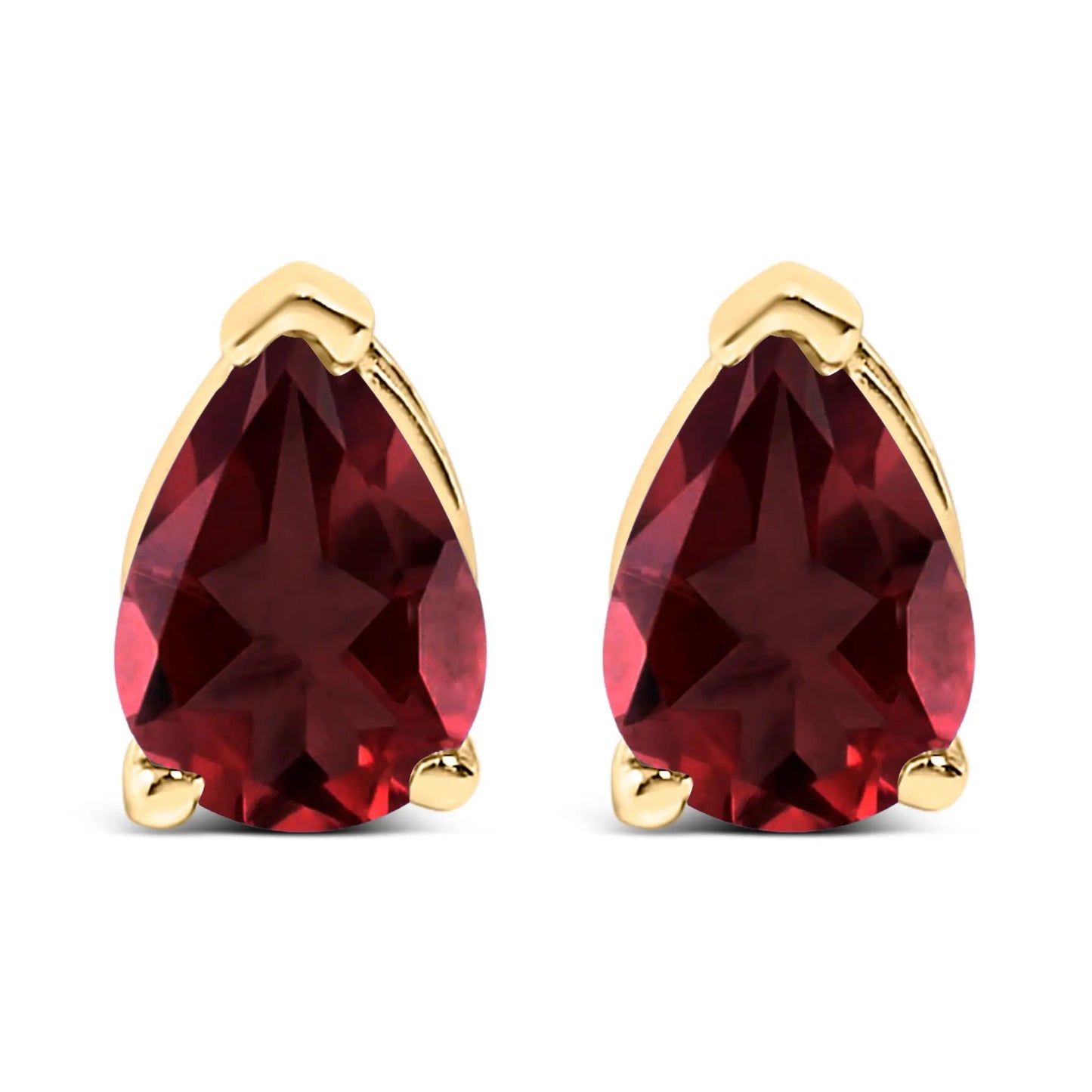 Pair of pear-shaped purple amethyst earrings in gold-tone settings by Bids.com on Tampa Home & Garden Store