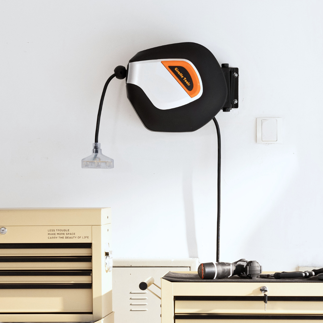 Enrouleur de rallonge rétractable - 12/14/16 AWG