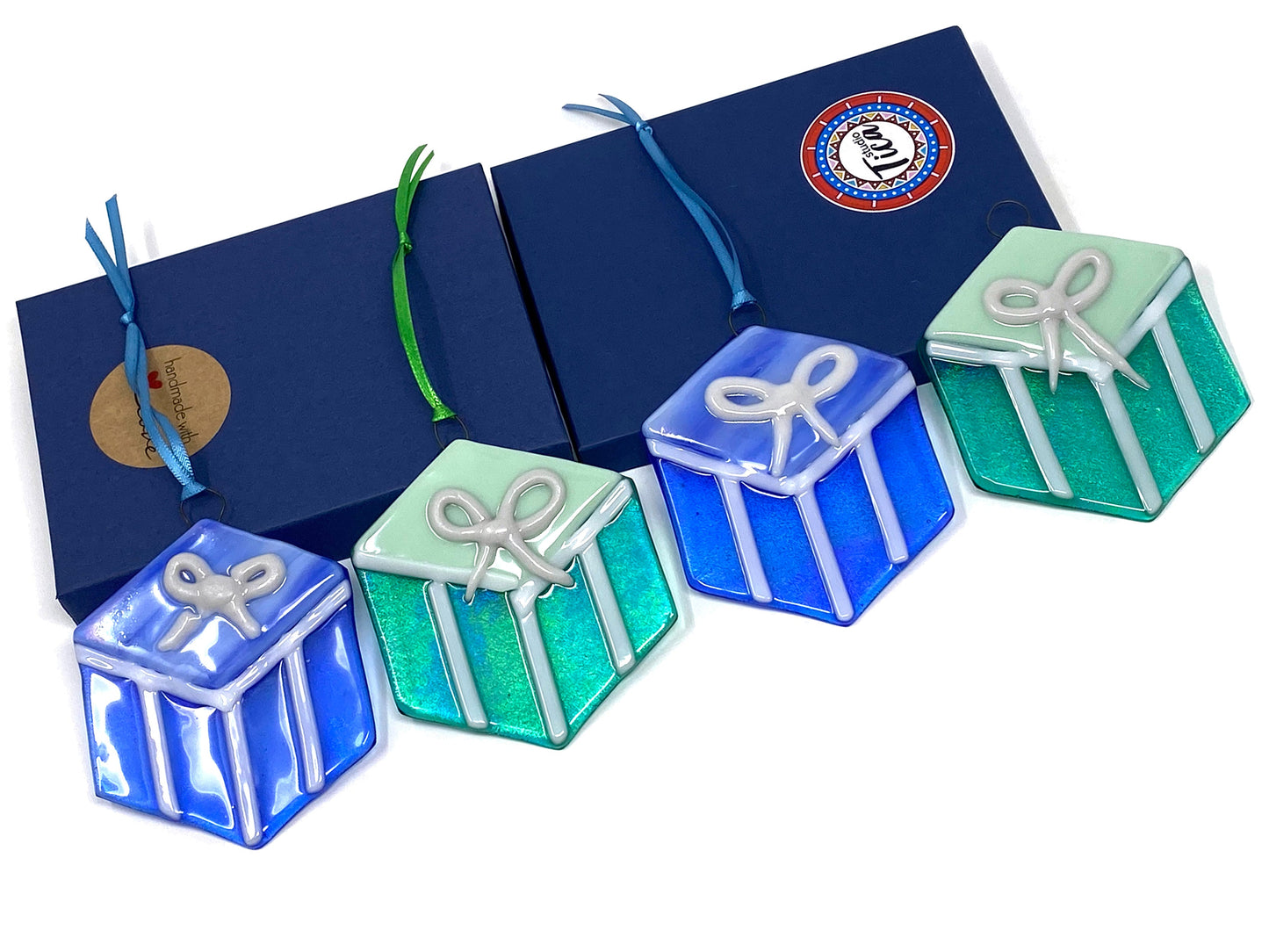 Handmade Glass Ornament - The Gift Box