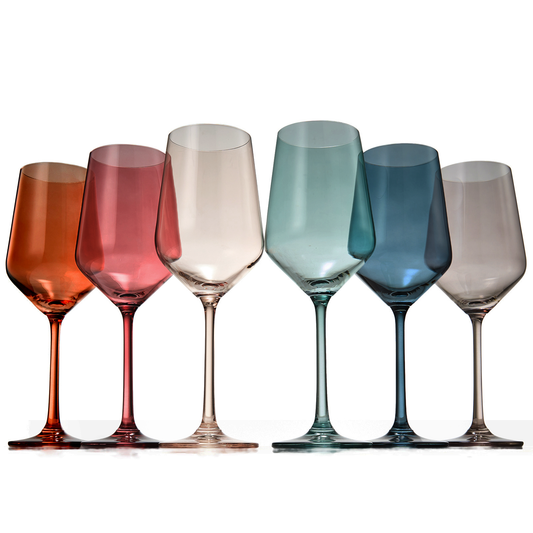 Tonal Stemmed Wine Glasses Set of 6 Pieces