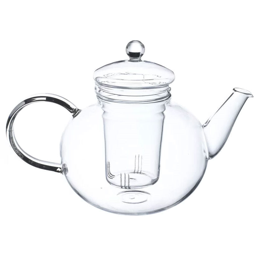 Borosilicate glass teapot 1.32 qt by HomePacific with removable infuser, handle and spout on Tampa Home & Garden Store