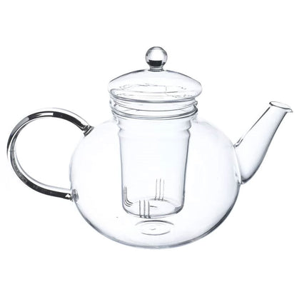 Borosilicate glass teapot 1.32 qt by HomePacific with removable infuser, handle and spout on Tampa Home & Garden Store