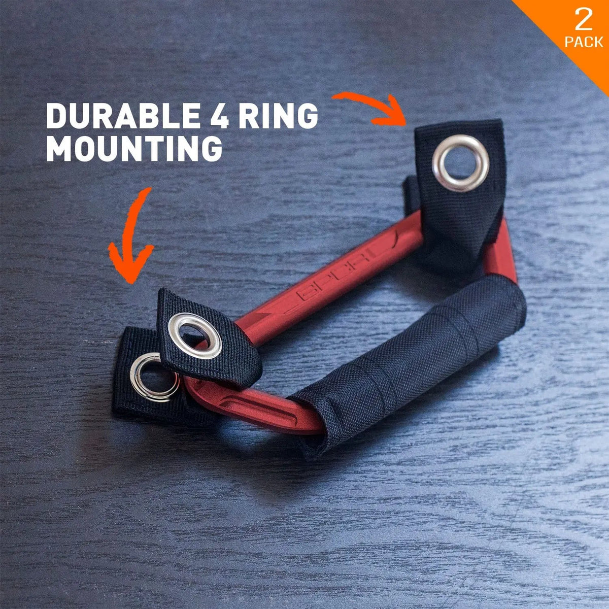 GP Back Grip Pro red 2-pack car gear strap with durable 4-ring mounting on Tampa Home & Garden Store