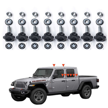 GP-Star quick-release thumbscrew set for cars by GPCA, eight black star-knob assemblies with bolts on Tampa Home & Garden Store