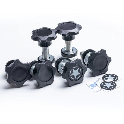 GP-Star tie-down bolt set for car racks six black star-knob bolts with washers GPCA on Tampa Home & Garden Store