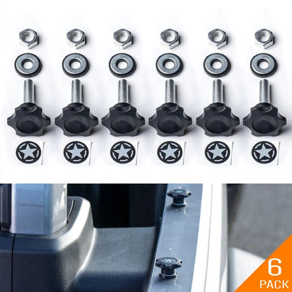 GP-Star versatile quick-release thumbscrew set, 6-pack, black metal star-knob screws by GPCA on Tampa Home & Garden Store