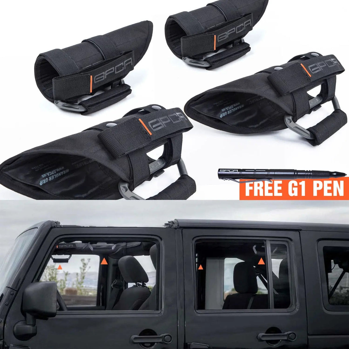GP-Grip PRO Survivor Pack 2007-23 car gear GPCA, four black nylon straps on Tampa Home & Garden Store