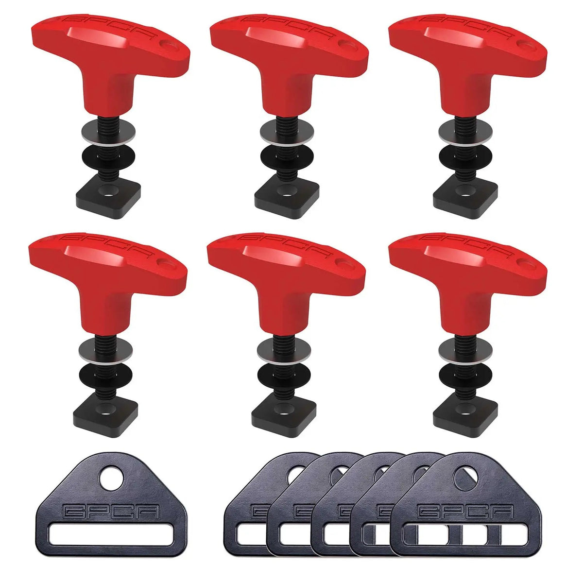Jeep Wrangler Tie-Down Anchor PRO quick-release gear with 6 red anchors and mounting plates GPCA on Tampa Home & Garden Store