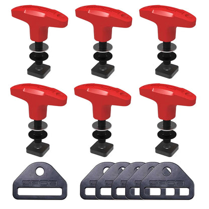 Jeep Wrangler Tie-Down Anchor PRO quick-release gear with 6 red anchors and mounting plates GPCA on Tampa Home & Garden Store