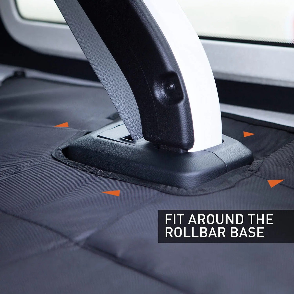 GPCA Jeep Wrangler JL 2DR Cargo Cover in black fabric for cargo area around rollbar base on Tampa Home & Garden Store