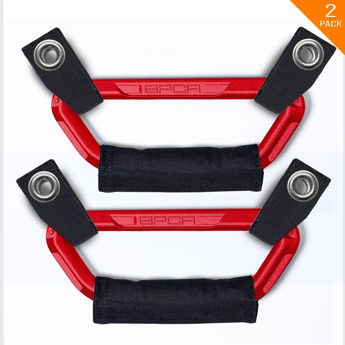 GP Back Grip Pro red two-pack car gear by GPCA with black web straps and metal grommets on Tampa Home & Garden Store