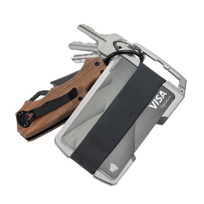 GPCA United-1 Wallet Card Holder EDC with Visa Signature card and keyring on Tampa Home & Garden Store