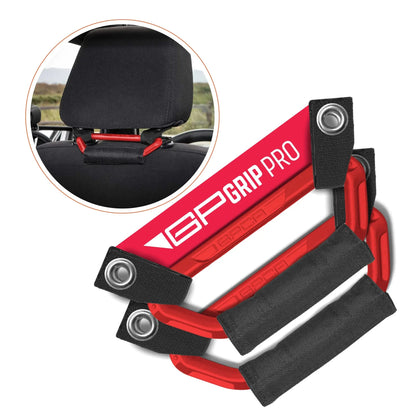 GP Back Grip PRO rear headrest handles on red frame with black straps for cars and trucks GPCA on Tampa Home & Garden Store