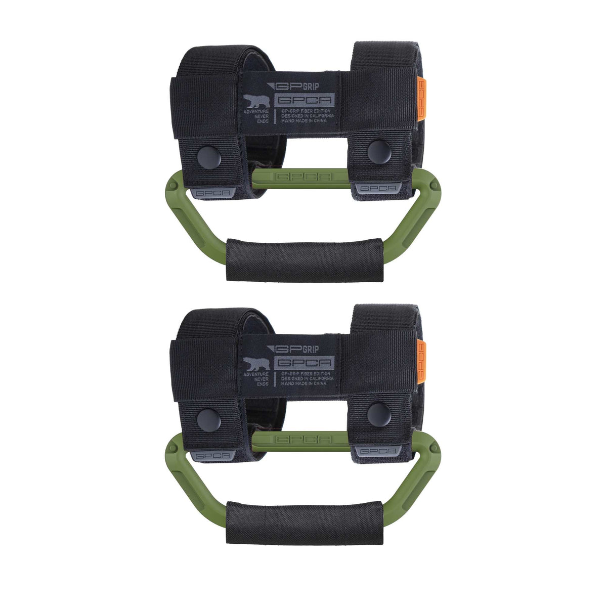 GP-Grip Universal car gear strap pair for roll bars 0.75–5.5 in, black nylon with orange tab GPCA on Tampa Home & Garden Store