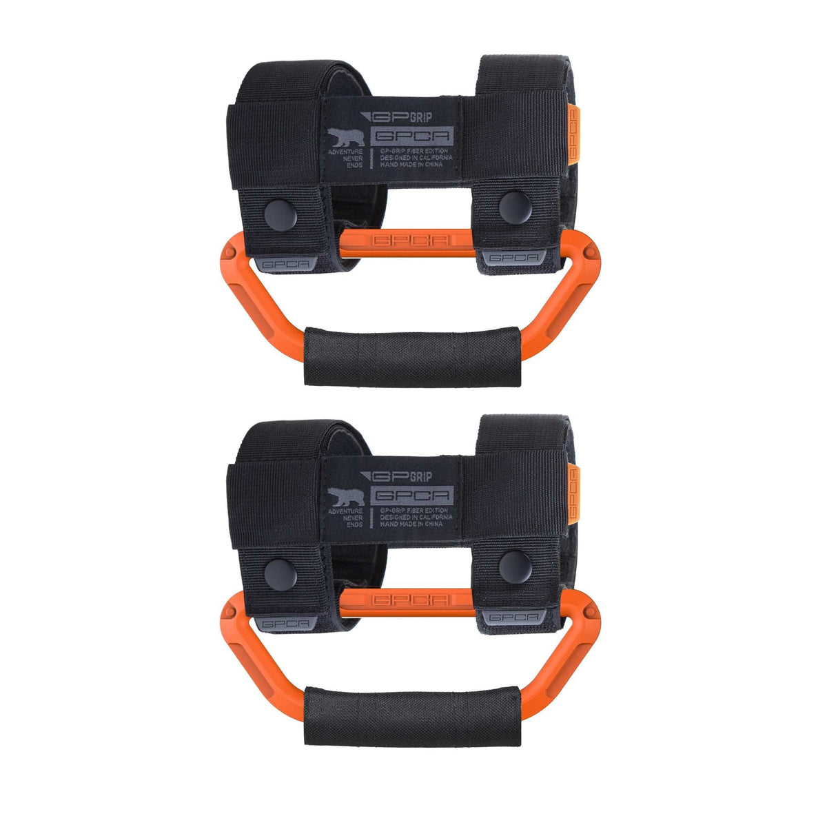 GP-Grip Universal car interior fitting with black straps and orange frame for 0.75–5.5 in roll bars, 3 units on Tampa Home & Garden Store