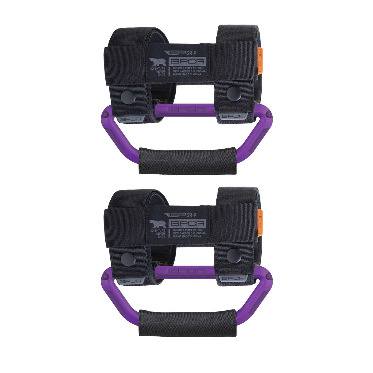 GP-Grip Universal car gear hand grip for 0.75–5.5 in bars on purple frame with black straps GPCA on Tampa Home & Garden Store