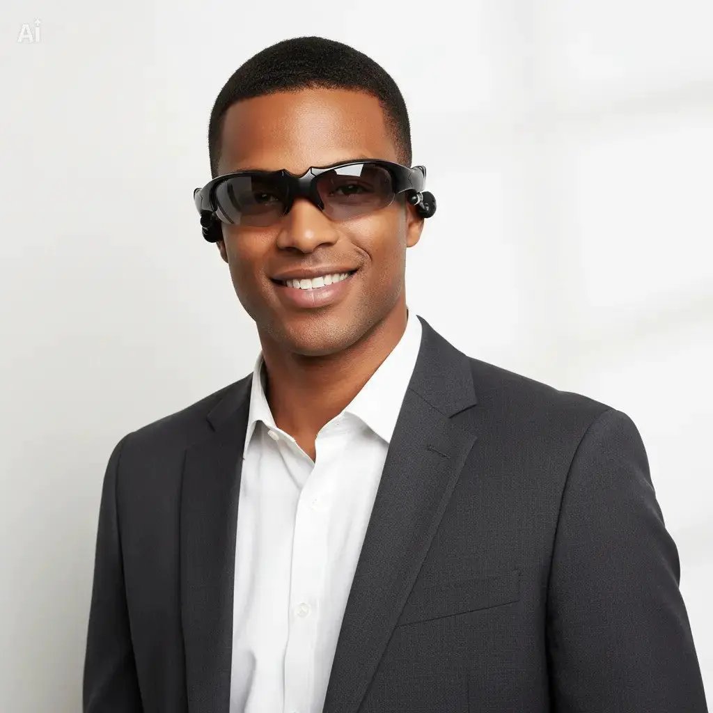 HeyCyan Onyx Black AI Smart Glasses by FLIPSTYLEZLLC with 8MP camera on Tampa Home & Garden Store