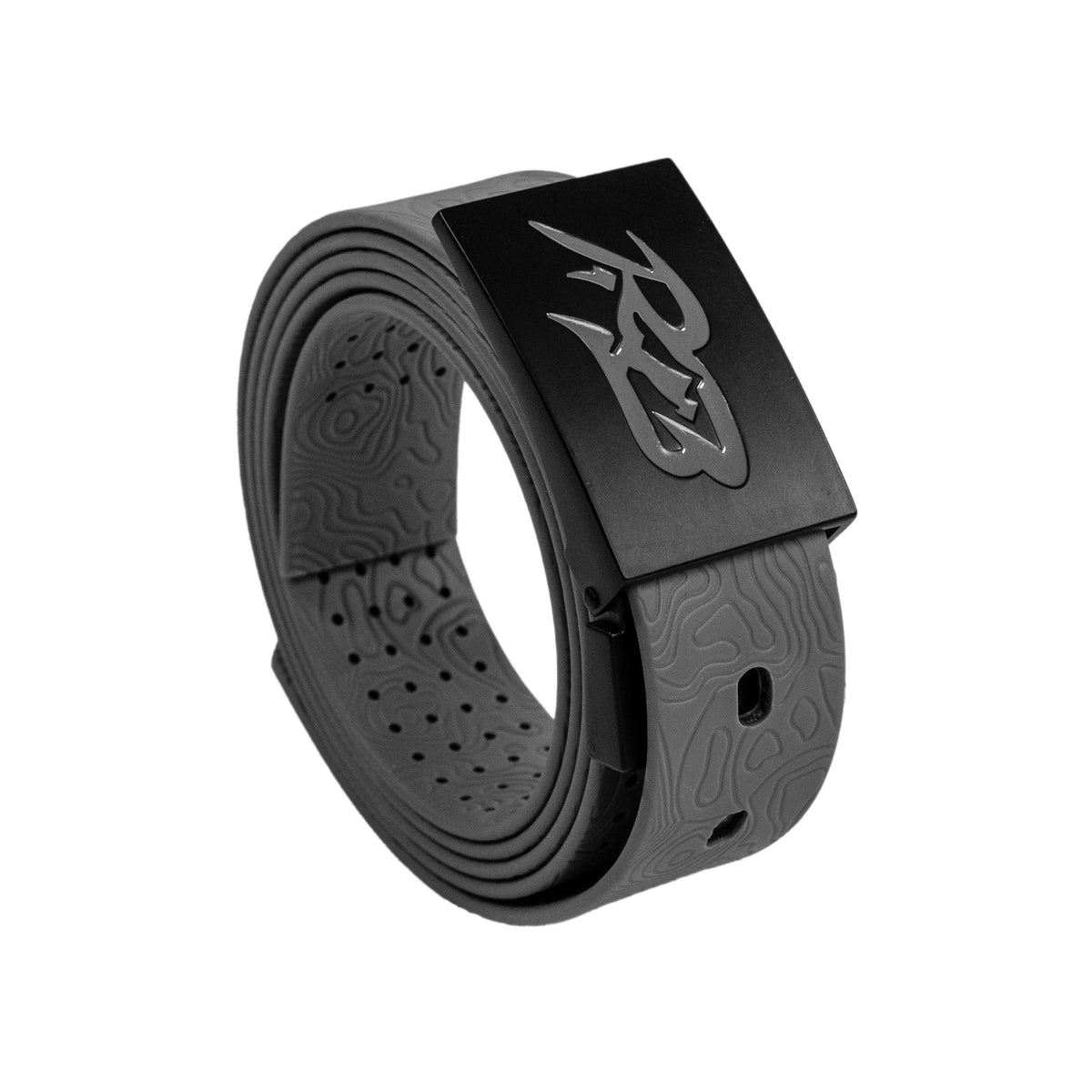 RB 2.0 Belt by Ridge Belts, black embossed strap with textured pattern buckle on Tampa Home & Garden Store