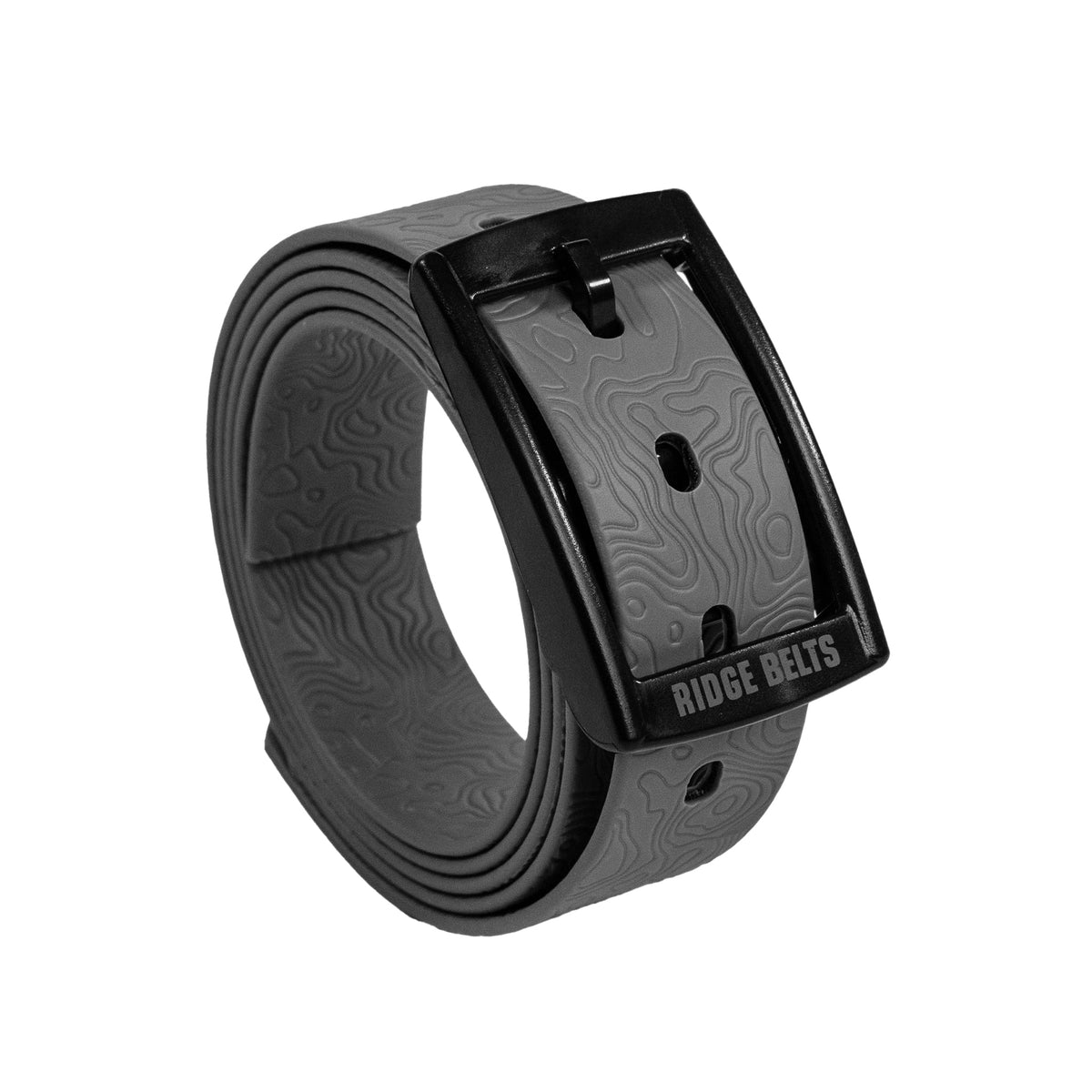 Lightweight Ridge Belt in gray with a textured pattern and black buckle, Ridge Belts brand on Tampa Home & Garden Store