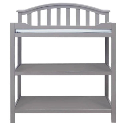 SF Home Baby Toddler Changing Table in Grey Wood Finish with Changing Pad - Tampa Home & Garden Store